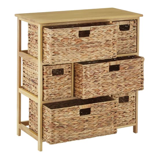 Maize Wooden Chest Of 6 Basket Drawers In Natural_5