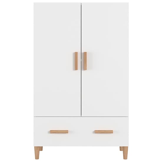 Makula Wooden Highboard With 2 Doors 1 Drawer In White_4