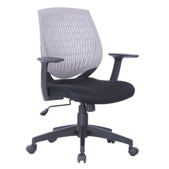 Malabo Fabric Home And Office Chair In Grey And Black_1