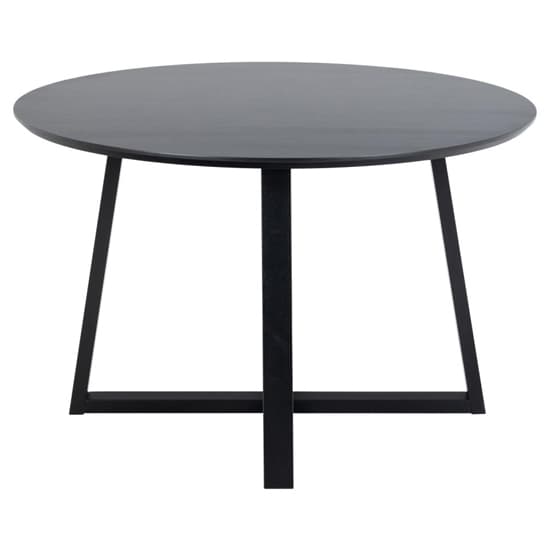 Malang Wooden Dining Table Round In Black_2