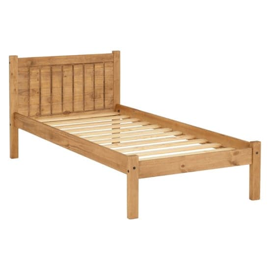 Malia Wooden Single Bed In Distressed Waxed Pine_3