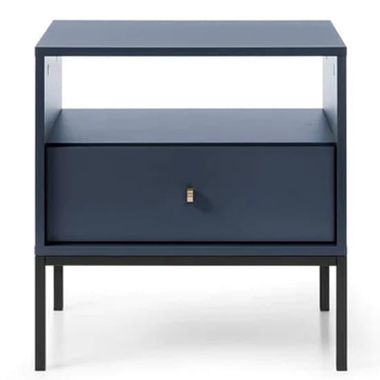 Malibu Wooden Side Table With 1 Drawer In Navy_2