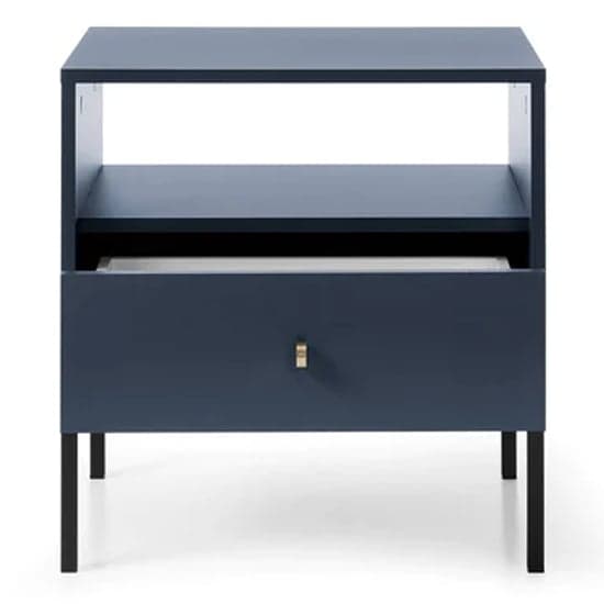 Malibu Wooden Side Table With 1 Drawer In Navy_3