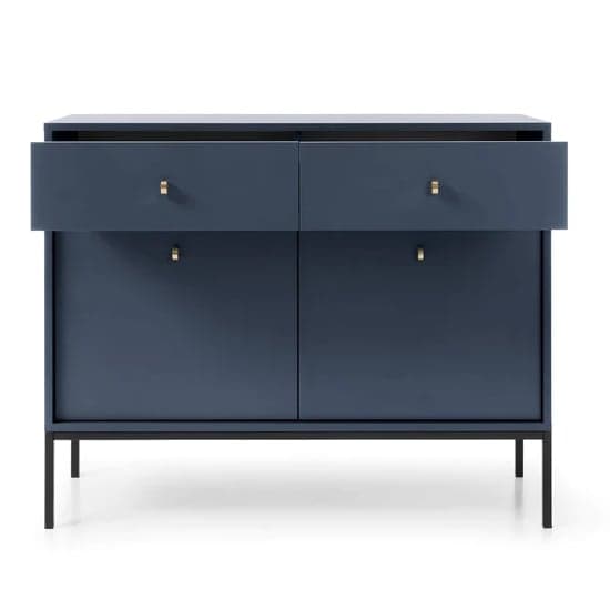 Malibu Wooden Sideboard With 2 Doors 2 Drawers In Navy_3