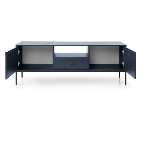 Malibu Wooden TV Stand With 2 Doors 1 Drawer In Navy_3