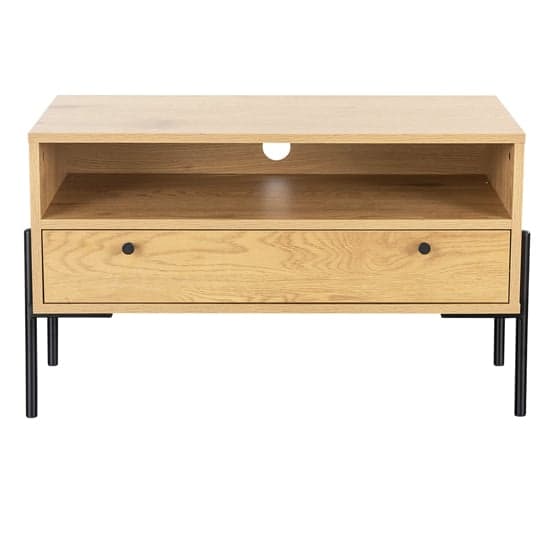 Malibu Wooden TV Stand With 1 Drawer In Natural Oak_2