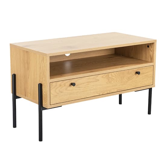 Malibu Wooden TV Stand With 1 Drawer In Natural Oak_1