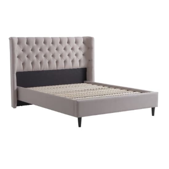 Mallor Tactile Fabric Double Bed In Champagne_4