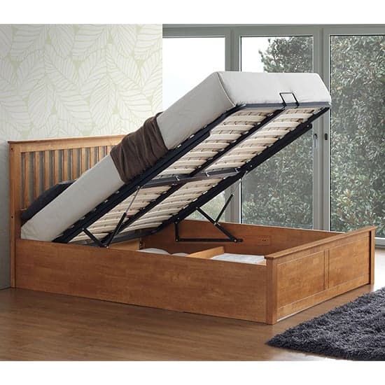 Malmo Wooden Ottoman Storage King Size Bed In Oak_2