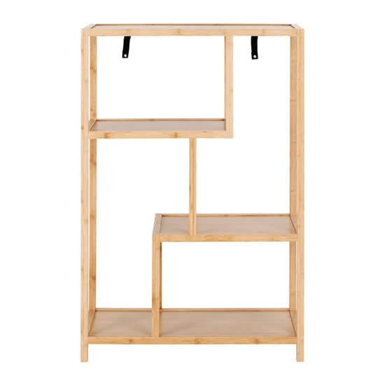 Manacor Bamboo Bookcase With 3 Shelves In Natural_2