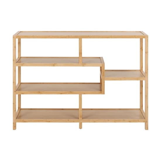Manacor Bamboo Bookcase With 4 Shelves In Natural_2
