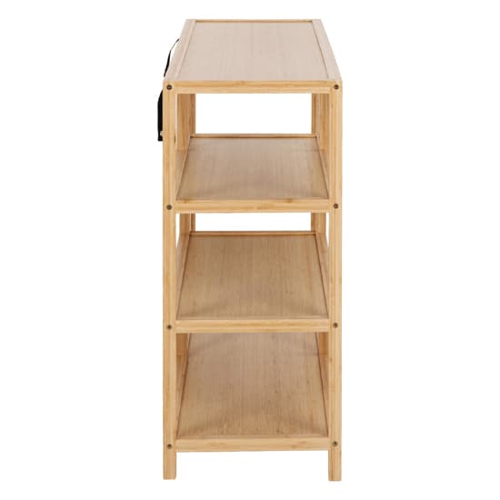 Manacor Bamboo Bookcase With 4 Shelves In Natural_3