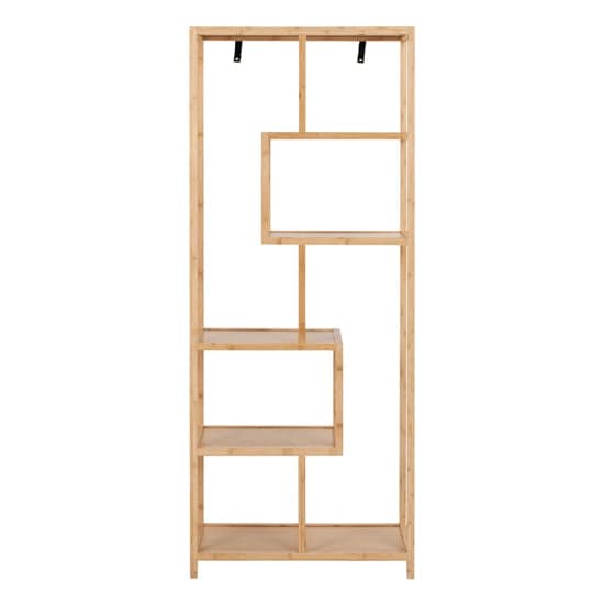 Manacor Bamboo Bookcase With 5 Shelves In Natural_2