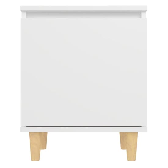 Manal Wooden Bedside Cabinet With 1 Door In White_4