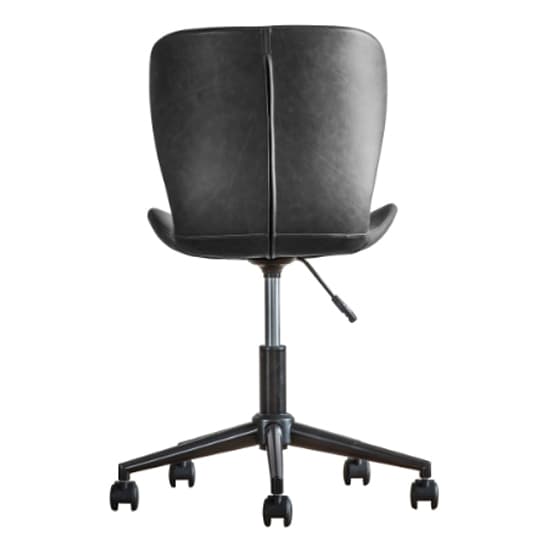 Mandal Swivel Faux Leather Home And Office Chair In Charcoal_5