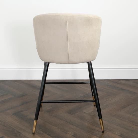 Manhattan Beige Linen Fabric Bar Chairs In Pair_6