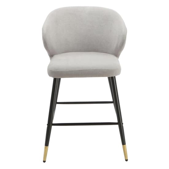Manhattan Grey Linen Fabric Bar Chairs In Pair_2