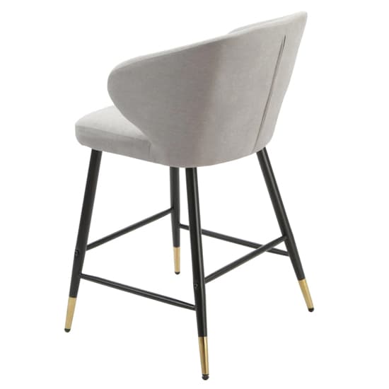 Manhattan Grey Linen Fabric Bar Chairs In Pair_3