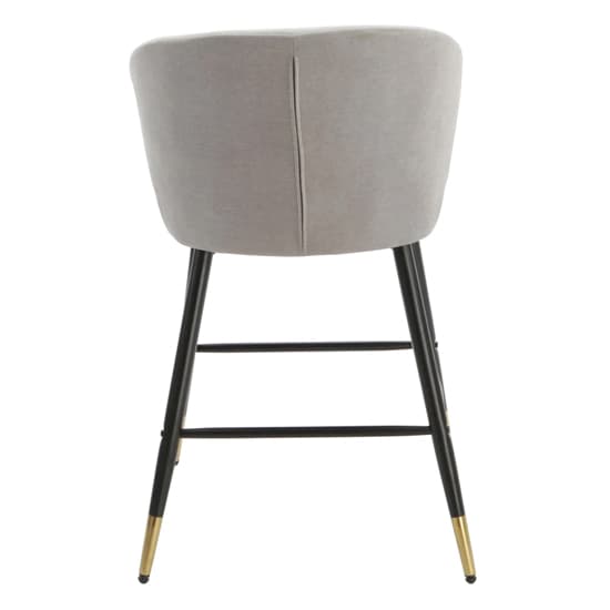 Manhattan Grey Linen Fabric Bar Chairs In Pair_4