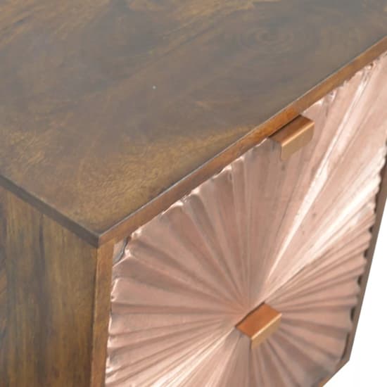 Manila Wooden Bedside Cabinet In Chestnut Copper With 2 Drawers_3