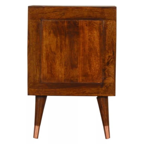 Manila Wooden Bedside Cabinet In Chestnut Copper With 2 Drawers_5