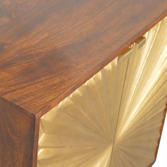 Manila Wooden Storage Cabinet In Chestnut And Gold_3