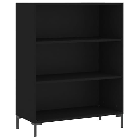 Manric Wooden Bookcase With 2 Shelves In Black_2