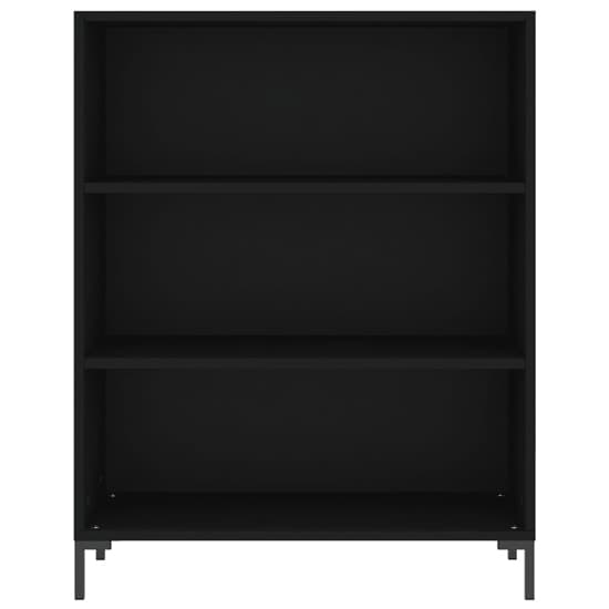 Manric Wooden Bookcase With 2 Shelves In Black_3