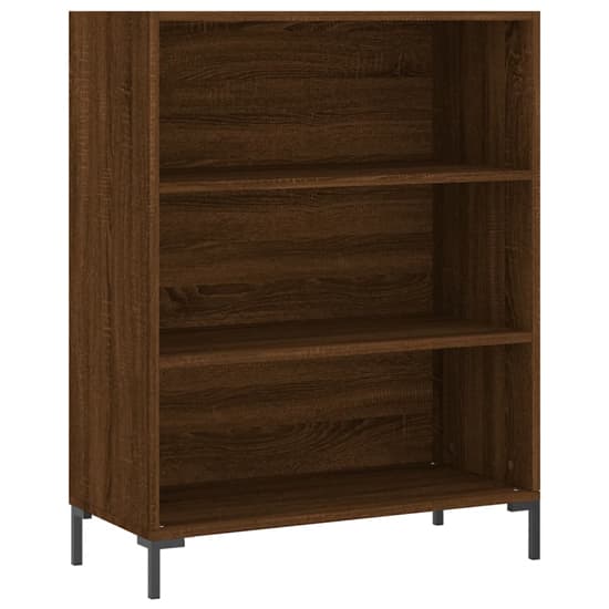 Manric Wooden Bookcase With 2 Shelves In Brown Oak_2