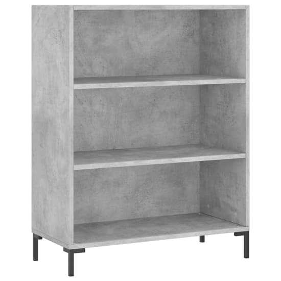 Manric Wooden Bookcase With 2 Shelves In Concrete Effect_2