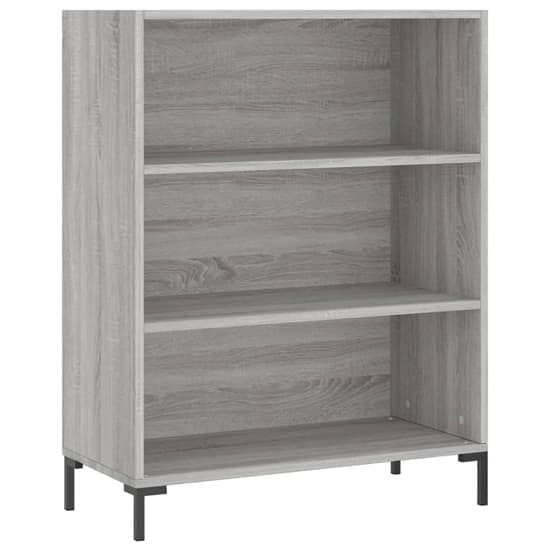 Manric Wooden Bookcase With 2 Shelves In Grey Sonoma Oak_3