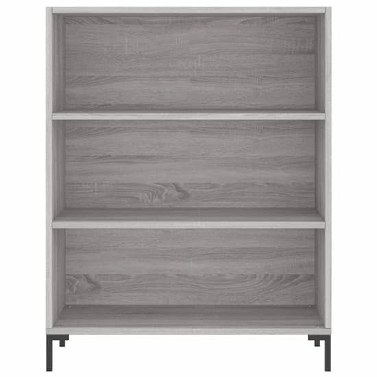 Manric Wooden Bookcase With 2 Shelves In Grey Sonoma Oak_4