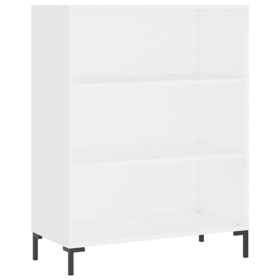 Manric Wooden Bookcase With 2 Shelves In White_2