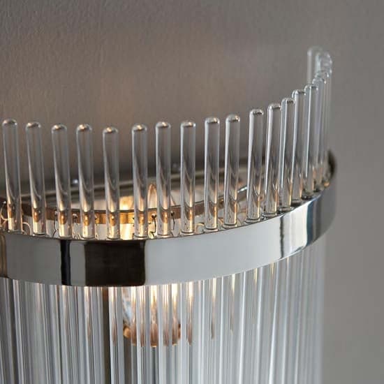 Manteo Clear Glass Rods Wall Light In Polished Nickel_3