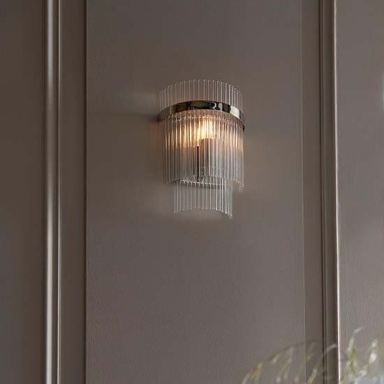 Manteo Clear Glass Rods Wall Light In Polished Nickel_6