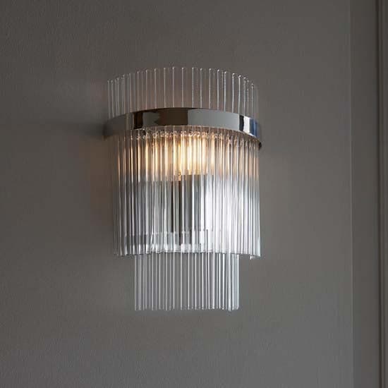 Manteo Clear Glass Rods Wall Light In Polished Nickel_1