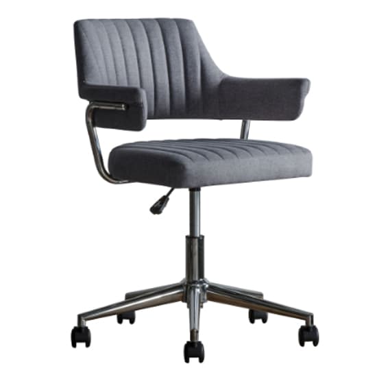 Mantra Swivel Fabric Home And Office Chair In Charcoal_2