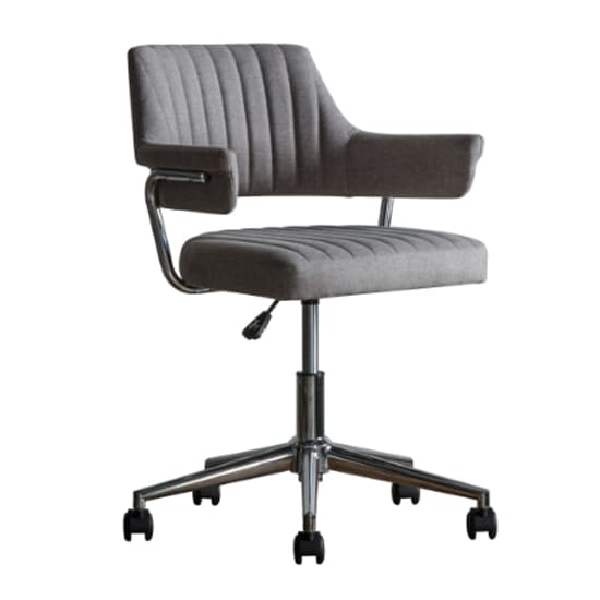 Mantra Swivel Fabric Home And Office Chair In Grey_2
