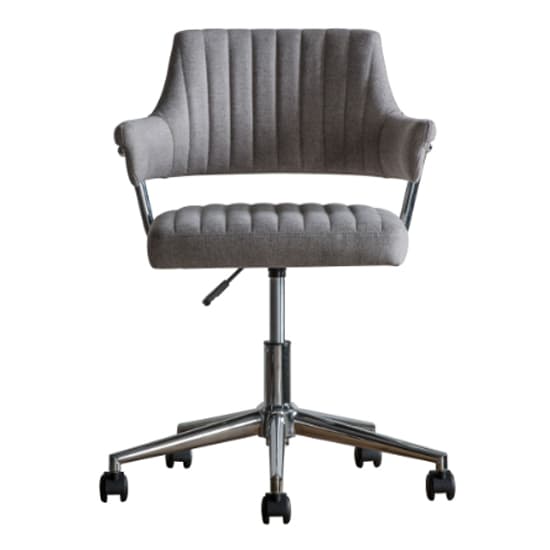 Mantra Swivel Fabric Home And Office Chair In Grey_3