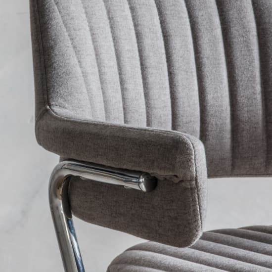 Mantra Swivel Fabric Home And Office Chair In Grey_5