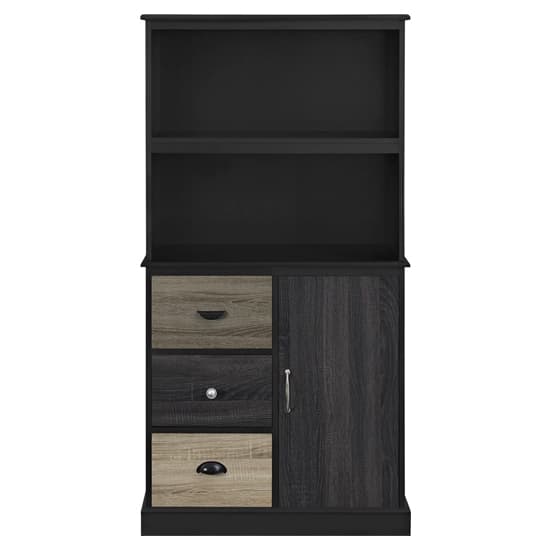Maraca Wooden Storage Bookcase In Black_4