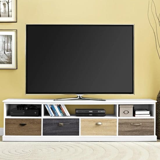 Maraca Wooden TV Stand Large In White_2