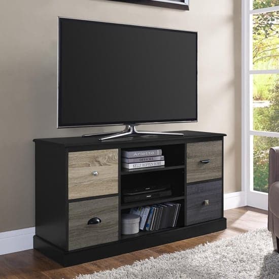 Maraca Wooden TV Stand Small In Black_2