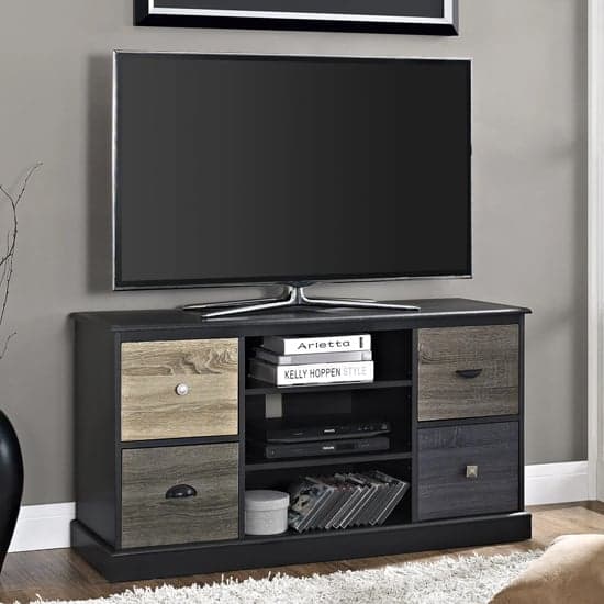Maraca Wooden TV Stand Small In Black_1