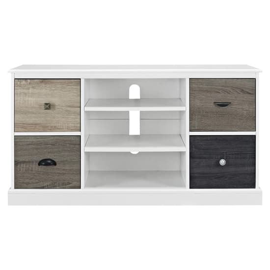 Maraca Wooden TV Stand Small In White_3