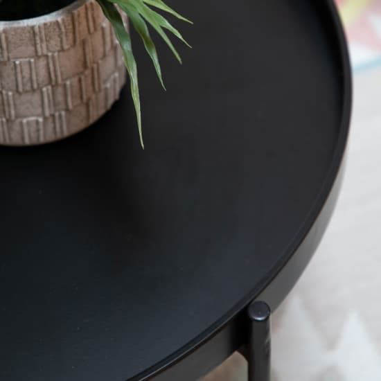 Marbury Round Metal Coffee Table In Black Furniture in Fashion