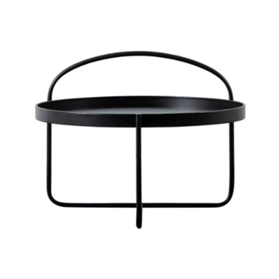 Marbury Round Metal Coffee Table In Black_1
