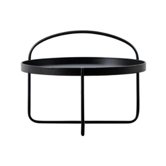 Marbury Round Metal Coffee Table In Black Furniture in Fashion