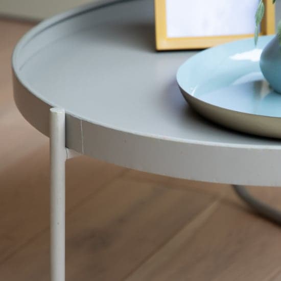 Marbury Round Metal Coffee Table In Grey_3