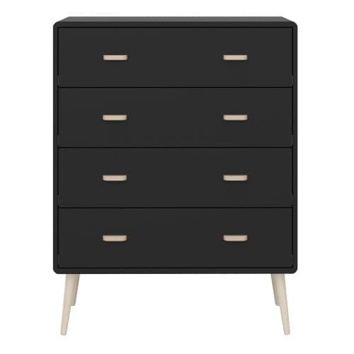 Marc Wooden Chest Of 4 Drawers In Black_2
